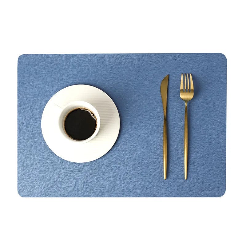 Set de Table Simili Cuir 43x30cm / Bleu