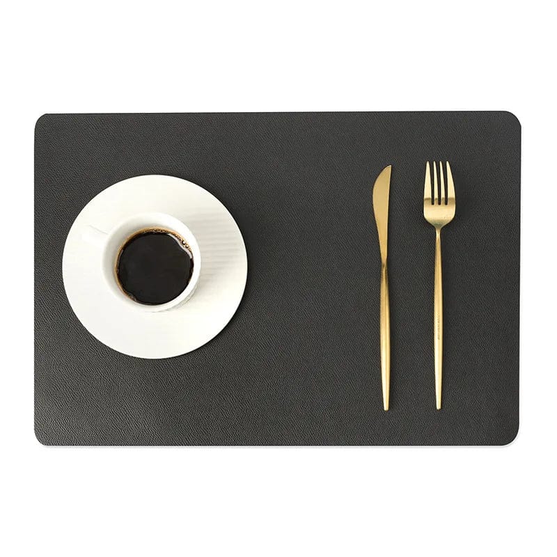 Set de Table Simili Cuir 43x30cm / Noir