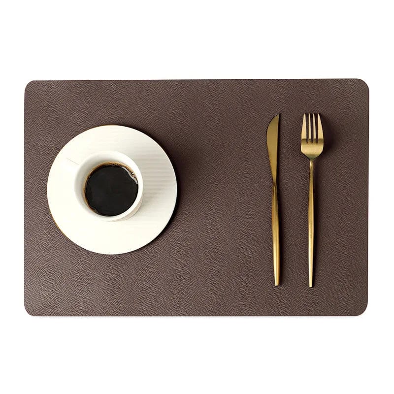 Set de Table Simili Cuir 43x30cm / Café