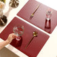 Set de Table Simili Cuir Rouge 30x45cm / Rouge