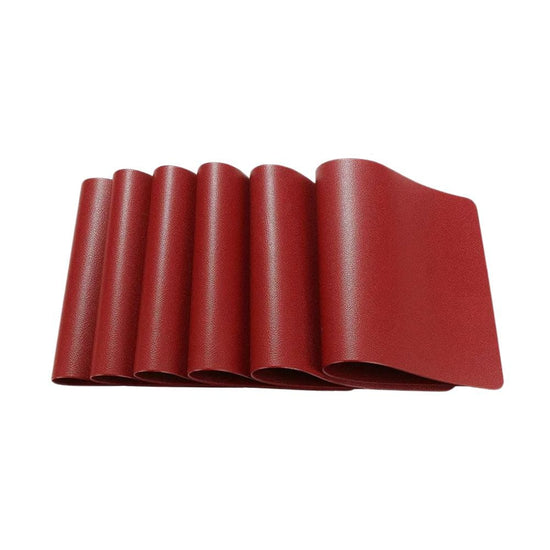 Set de Table Simili Cuir Rouge 30x45cm / Rouge