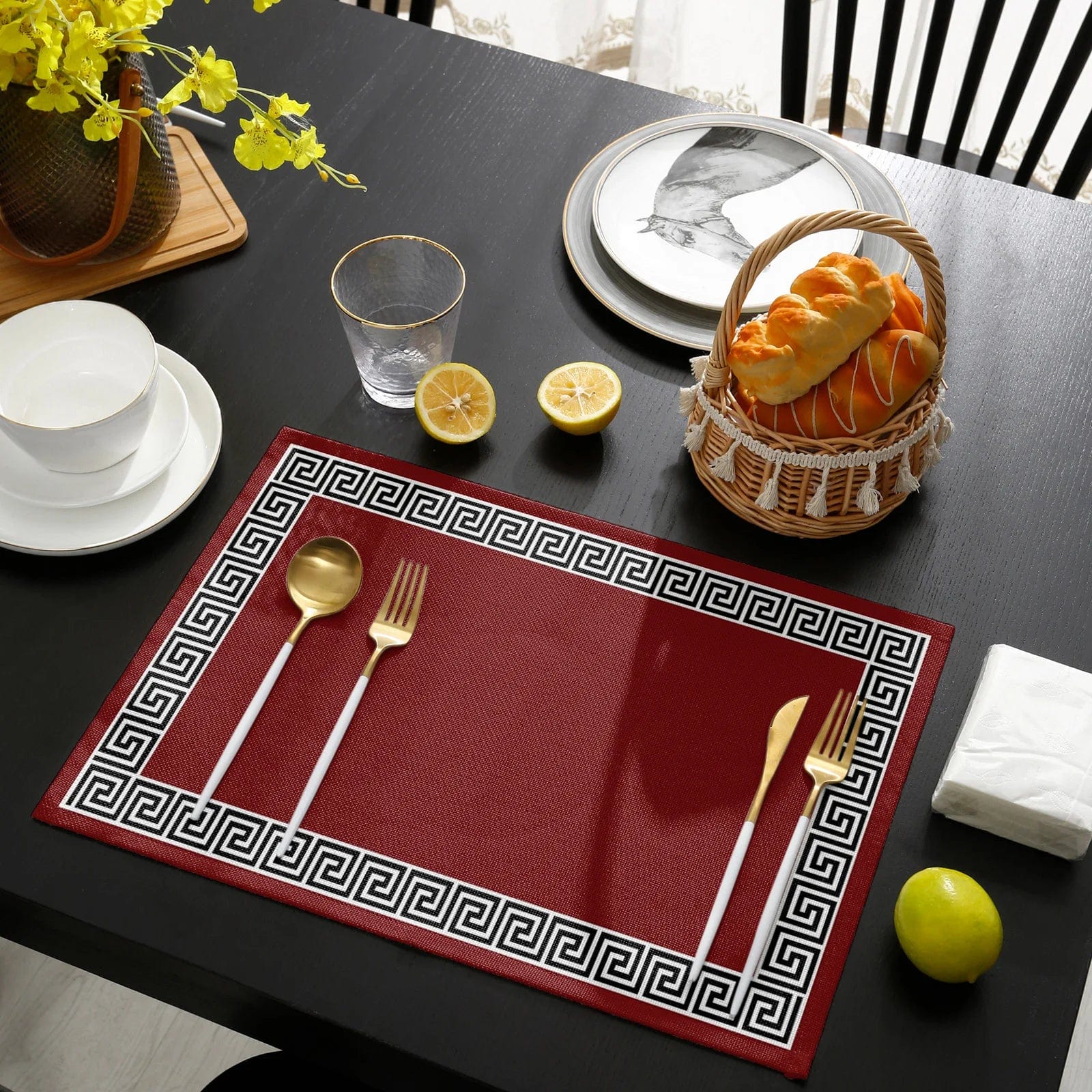 Set de Table Tissu Rouge