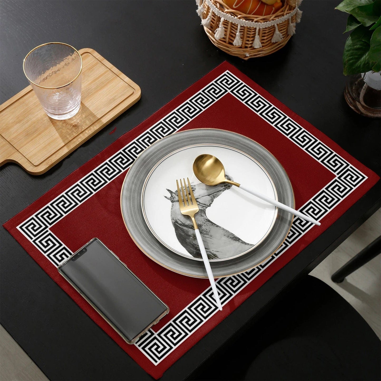 Set de Table Tissu Rouge