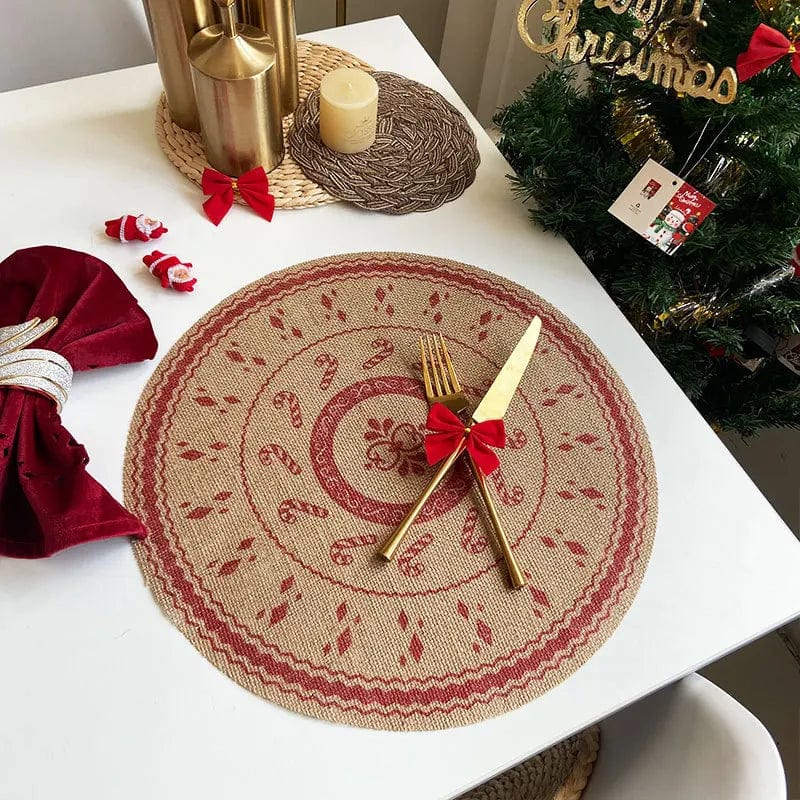 Set de Table Toile de Jute Rond 38cm / DolceMesa