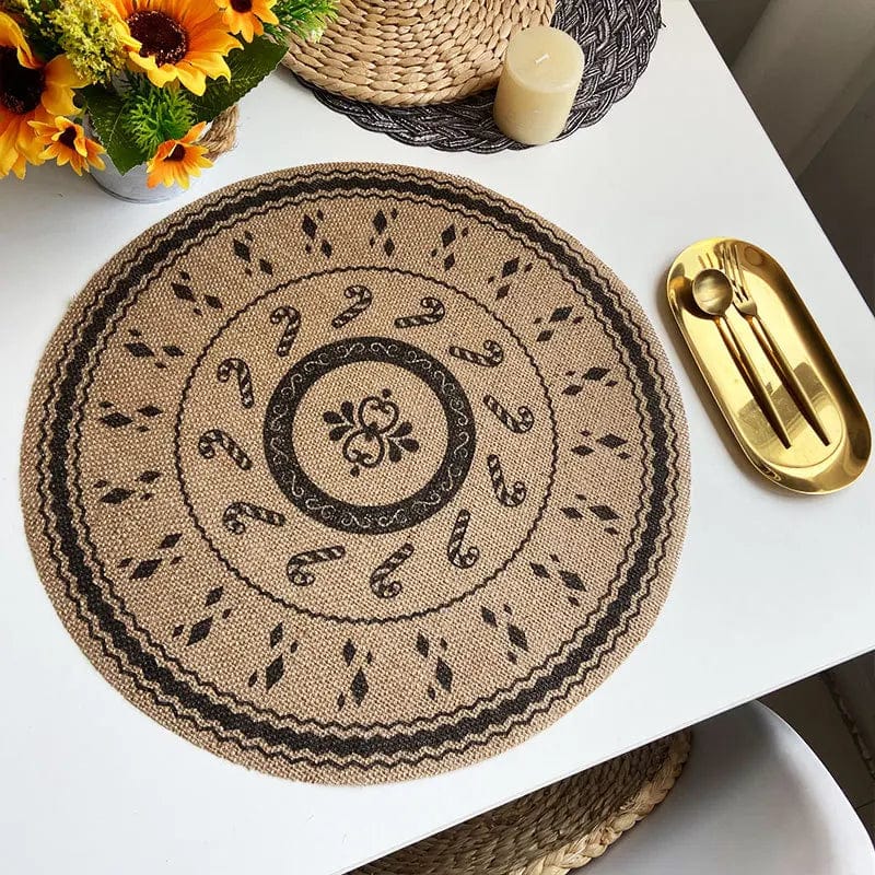 Set de Table Toile de Jute Rond 38cm / Vita